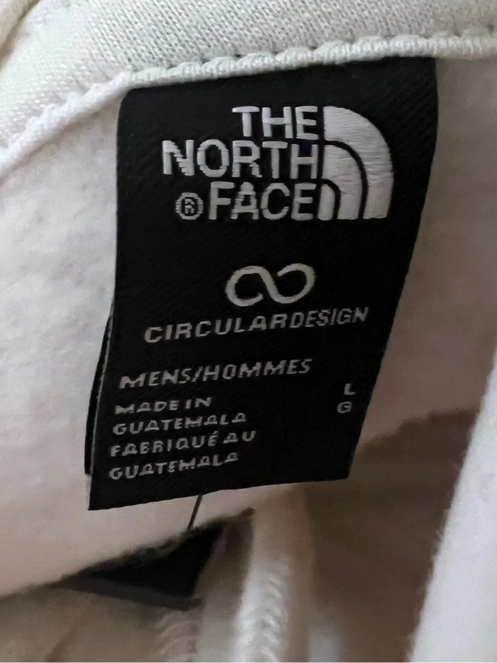#512 The North Face Evo Pack Hoodie Mule Graphic White Dune Men’s Large NWT